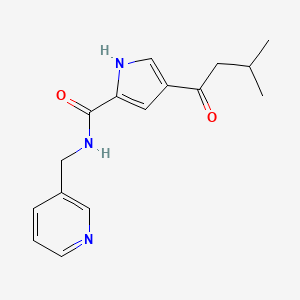 molecular formula C16H19N3O2 B2606179 4-(3-甲基丁酰)-N-(3-吡啶基甲基)-1H-吡咯-2-甲酰胺 CAS No. 439111-98-5