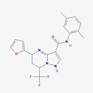 molecular formula C20H19F3N4O2 B260619 N-(2,5-dimethylphenyl)-5-(furan-2-yl)-7-(trifluoromethyl)-1,5,6,7-tetrahydropyrazolo[1,5-a]pyrimidine-3-carboxamide 