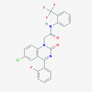 2-[6-chloro-4-(2-fluorophenyl)-2-oxo-1,2-dihydroquinazolin-1-yl]-N-[2-(trifluoromethyl)phenyl]acetamide