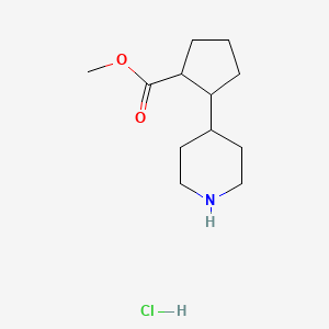 Methyl 2-piperidin-4-ylcyclopentane-1-carboxylate;hydrochloride