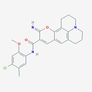 N-(4-chloro-2-methoxy-5-methylphenyl)-4-imino-3-oxa-13-azatetracyclo[7.7.1.0^{2,7}.0^{13,17}]heptadeca-1,5,7,9(17)-tetraene-5-carboxamide