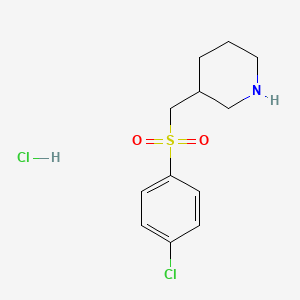 3-(((4-Chlorophenyl)sulfonyl)methyl)piperidine hydrochloride