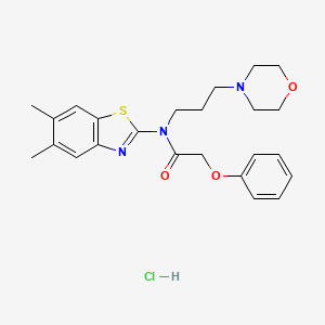 N-(5,6-dimethylbenzo[d]thiazol-2-yl)-N-(3-morpholinopropyl)-2-phenoxyacetamide hydrochloride