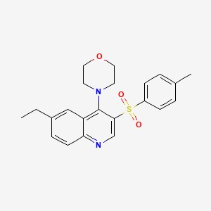 molecular formula C22H24N2O3S B2606220 4-(6-乙基-3-甲苯磺酰基喹啉-4-基)吗啉 CAS No. 950289-24-4