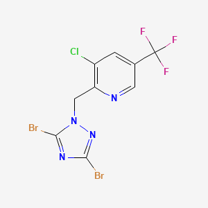 3-chloro-2-[(3,5-dibromo-1H-1,2,4-triazol-1-yl)methyl]-5-(trifluoromethyl)pyridine