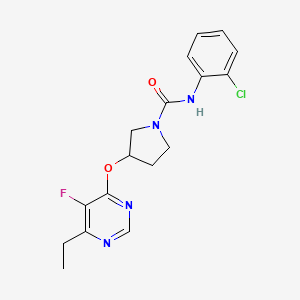 N-(2-chlorophenyl)-3-((6-ethyl-5-fluoropyrimidin-4-yl)oxy)pyrrolidine-1-carboxamide