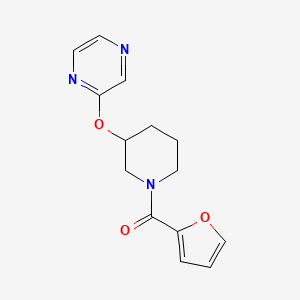 Furan-2-yl(3-(pyrazin-2-yloxy)piperidin-1-yl)methanone