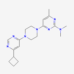 molecular formula C19H27N7 B2606236 4-[4-(6-cyclobutylpyrimidin-4-yl)piperazin-1-yl]-N,N,6-trimethylpyrimidin-2-amine CAS No. 2415504-39-9