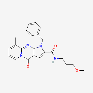 molecular formula C23H24N4O3 B2606241 1-苄基-N-(3-甲氧基丙基)-9-甲基-4-氧代-1,4-二氢吡啶并[1,2-a]吡咯并[2,3-d]嘧啶-2-甲酰胺 CAS No. 900293-72-3