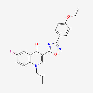 molecular formula C22H20FN3O3 B2606244 3-(3-(4-乙氧基苯基)-1,2,4-恶二唑-5-基)-6-氟-1-丙基喹啉-4(1H)-酮 CAS No. 1251563-29-7