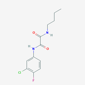 molecular formula C12H14ClFN2O2 B2606247 N-butyl-N'-(3-chloro-4-fluorophenyl)oxamide CAS No. 903062-14-6