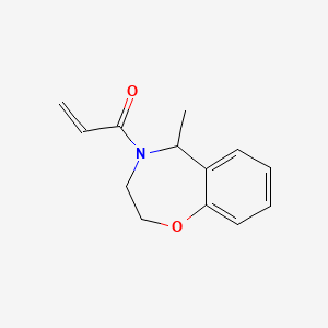 molecular formula C13H15NO2 B2606252 1-(5-Methyl-3,5-dihydro-2H-1,4-benzoxazepin-4-yl)prop-2-en-1-one CAS No. 2361657-93-2