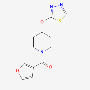 (4-((1,3,4-Thiadiazol-2-yl)oxy)piperidin-1-yl)(furan-3-yl)methanone