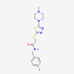 N-(4-fluorobenzyl)-2-((5-(4-methylpiperazin-1-yl)-1,3,4-thiadiazol-2-yl)thio)acetamide