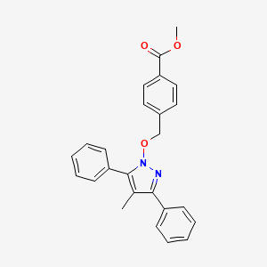 methyl 4-{[(4-methyl-3,5-diphenyl-1H-pyrazol-1-yl)oxy]methyl}benzenecarboxylate