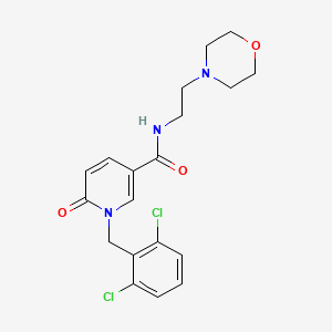 1-[(2,6-dichlorophenyl)methyl]-N-(2-morpholin-4-ylethyl)-6-oxopyridine-3-carboxamide