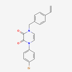 1-(4-Bromophenyl)-4-[(4-ethenylphenyl)methyl]pyrazine-2,3-dione