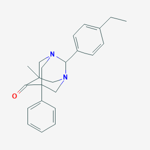 molecular formula C23H26N2O B260627 2-(4-Ethylphenyl)-5-methyl-7-phenyl-1,3-diazatricyclo[3.3.1.1~3,7~]decan-6-one 