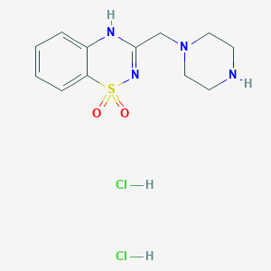 3-[(piperazin-1-yl)methyl]-4H-1lambda6,2,4-benzothiadiazine-1,1-dione dihydrochloride