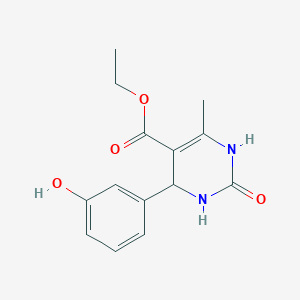 molecular formula C14H16N2O4 B2606276 Ethyl 4-(3-hydroxyphenyl)-6-methyl-2-oxo-1,2,3,4-tetrahydropyrimidine-5-carboxylate CAS No. 294653-58-0