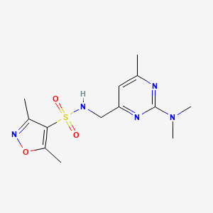 N-((2-(dimethylamino)-6-methylpyrimidin-4-yl)methyl)-3,5-dimethylisoxazole-4-sulfonamide