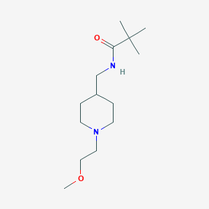 molecular formula C14H28N2O2 B2606287 N-((1-(2-methoxyethyl)piperidin-4-yl)methyl)pivalamide CAS No. 954076-86-9