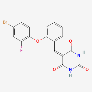 5-{[2-(4-Bromo-2-fluorophenoxy)phenyl]methylidene}-1,3-diazinane-2,4,6-trione