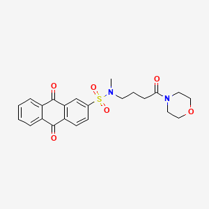 molecular formula C23H24N2O6S B2606290 N-methyl-N-(4-morpholino-4-oxobutyl)-9,10-dioxo-9,10-dihydroanthracene-2-sulfonamide CAS No. 941900-60-3