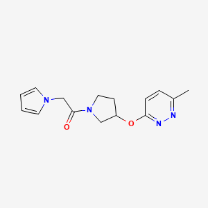 1-(3-((6-methylpyridazin-3-yl)oxy)pyrrolidin-1-yl)-2-(1H-pyrrol-1-yl)ethanone