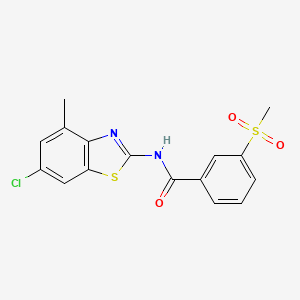 N-(6-chloro-4-methylbenzo[d]thiazol-2-yl)-3-(methylsulfonyl)benzamide