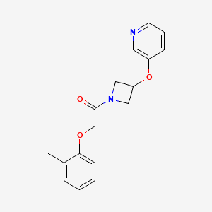 molecular formula C17H18N2O3 B2606300 1-(3-(Pyridin-3-yloxy)azetidin-1-yl)-2-(o-tolyloxy)ethanone CAS No. 1904317-02-7