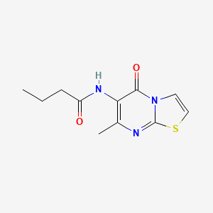 molecular formula C11H13N3O2S B2606304 N-(7-methyl-5-oxo-5H-thiazolo[3,2-a]pyrimidin-6-yl)butyramide CAS No. 946222-43-1