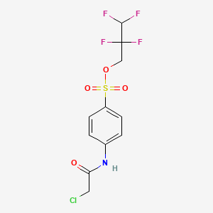 molecular formula C11H10ClF4NO4S B2606307 2,2,3,3-Tetrafluoropropyl 4-((chloroacetyl)amino)benzenesulfonate CAS No. 324058-16-4