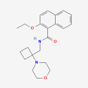molecular formula C22H28N2O3 B2606313 2-Ethoxy-N-[(1-morpholin-4-ylcyclobutyl)methyl]naphthalene-1-carboxamide CAS No. 2380177-56-8