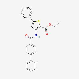 Ethyl 5-phenyl-3-[(4-phenylbenzoyl)amino]thiophene-2-carboxylate
