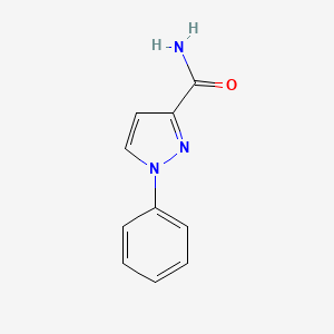 molecular formula C10H9N3O B2606329 1-phenyl-1H-pyrazole-3-carboxamide CAS No. 1152979-17-3