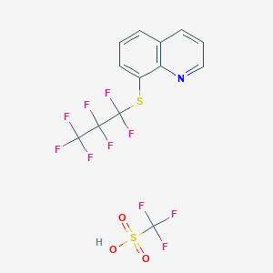 8-((Perfluoropropyl)thio)quinoline trifluoromethanesulfonate