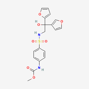 methyl (4-(N-(2-(furan-2-yl)-2-(furan-3-yl)-2-hydroxyethyl)sulfamoyl)phenyl)carbamate