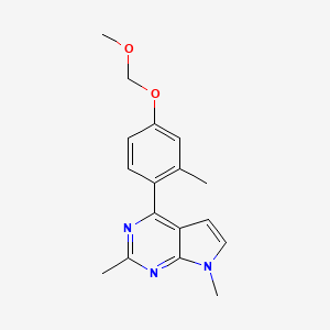 4-[4-(Methoxymethoxy)-2-methylphenyl]-2,7-dimethylpyrrolo[2,3-d]pyrimidine