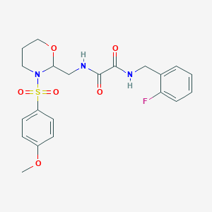 N1-(2-fluorobenzyl)-N2-((3-((4-methoxyphenyl)sulfonyl)-1,3-oxazinan-2-yl)methyl)oxalamide