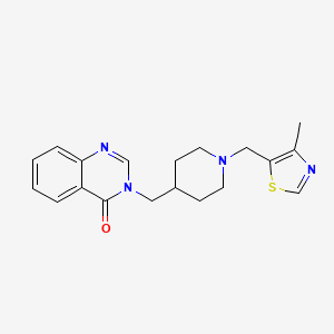 3-[[1-[(4-Methyl-1,3-thiazol-5-yl)methyl]piperidin-4-yl]methyl]quinazolin-4-one