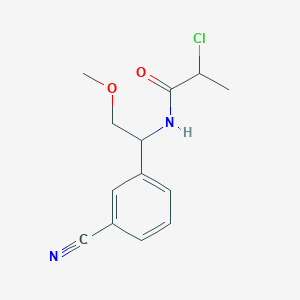 2-Chloro-N-[1-(3-cyanophenyl)-2-methoxyethyl]propanamide