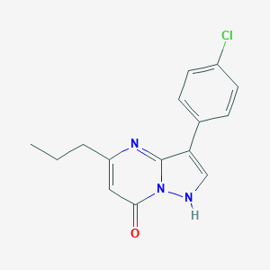 molecular formula C15H14ClN3O B260636 3-(4-chlorophenyl)-5-propyl-1H-pyrazolo[1,5-a]pyrimidin-7-one 