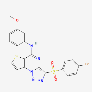 3-[(4-bromophenyl)sulfonyl]-N-(3-methoxyphenyl)thieno[2,3-e][1,2,3]triazolo[1,5-a]pyrimidin-5-amine