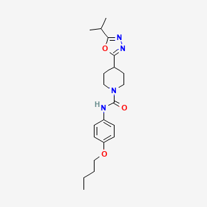 N-(4-butoxyphenyl)-4-(5-isopropyl-1,3,4-oxadiazol-2-yl)piperidine-1-carboxamide
