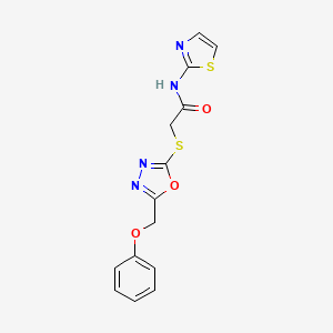 2-((5-(phenoxymethyl)-1,3,4-oxadiazol-2-yl)thio)-N-(thiazol-2-yl)acetamide