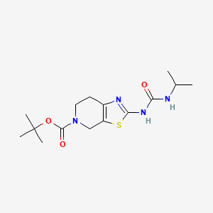 molecular formula C15H24N4O3S B2606389 tert-butyl 2-(3-isopropylureido)-6,7-dihydrothiazolo[5,4-c]pyridine-5(4H)-carboxylate CAS No. 1448074-79-0