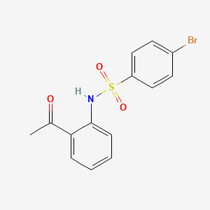 molecular formula C14H12BrNO3S B2606391 N-(2-acetylphenyl)-4-bromobenzenesulfonamide CAS No. 303152-39-8