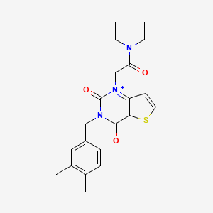 2-{3-[(3,4-dimethylphenyl)methyl]-2,4-dioxo-1H,2H,3H,4H-thieno[3,2-d]pyrimidin-1-yl}-N,N-diethylacetamide