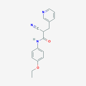 molecular formula C17H17N3O2 B2606400 2-氰基-N-(4-乙氧苯基)-3-吡啶-3-基丙酰胺 CAS No. 483359-60-0